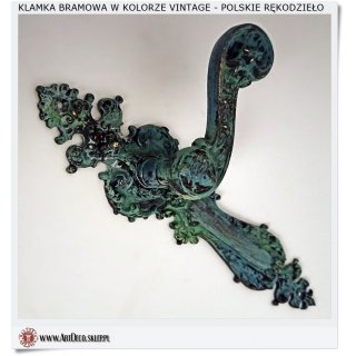Mosiężne klamki bramowe Vintage