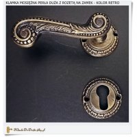 Klamka z szyldem na zamek