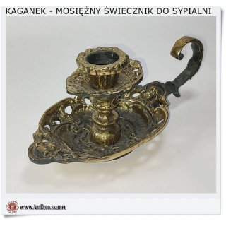 Mosiężny świecznik do sypialni