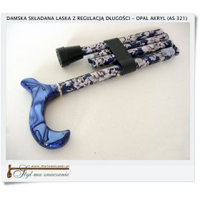 Kolorowa inwalidzka składana laska w kwiaty typu Derby (AS 321)