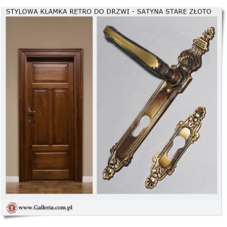 Mosiężna klamka stylowa retro