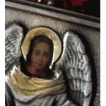 Srebrna ikona Anioł stróż
