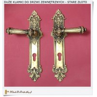 Duże klamki w kolorze starego złota