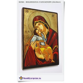 Ikona Matka Boża z dzieciątkiem Virgin & Child 20x30 cm 