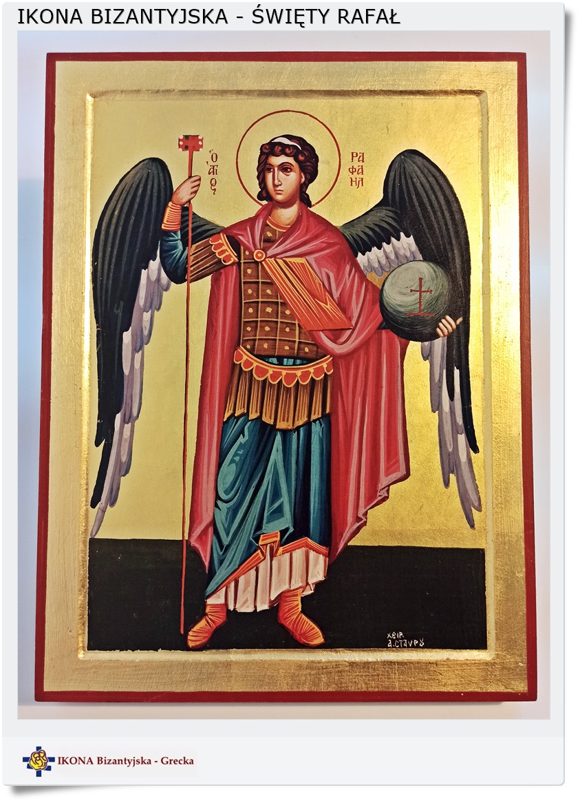  Ikona bizantyjska Archanioł Rafał