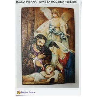 Ręcznie malowana ikona Świętej Rodziny