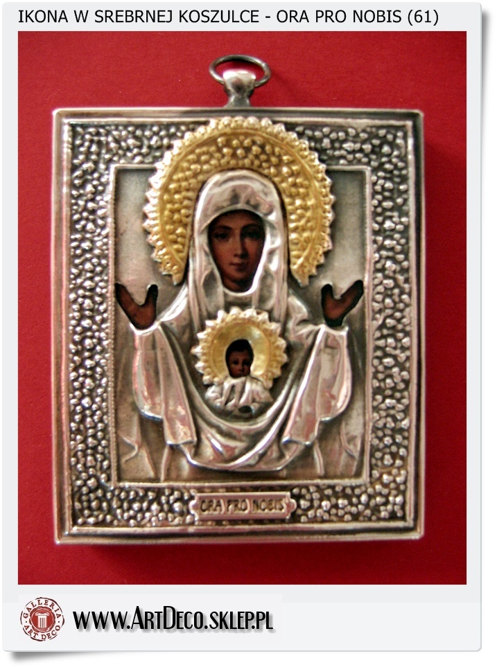  Srebrna ikona Matka Boża Orantka - ORA PRO NOBIS (61)