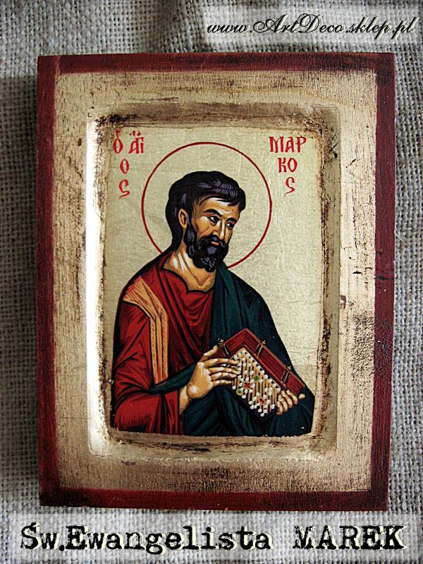  Ewangelista MAREK ikona bizantyjska  (OS)