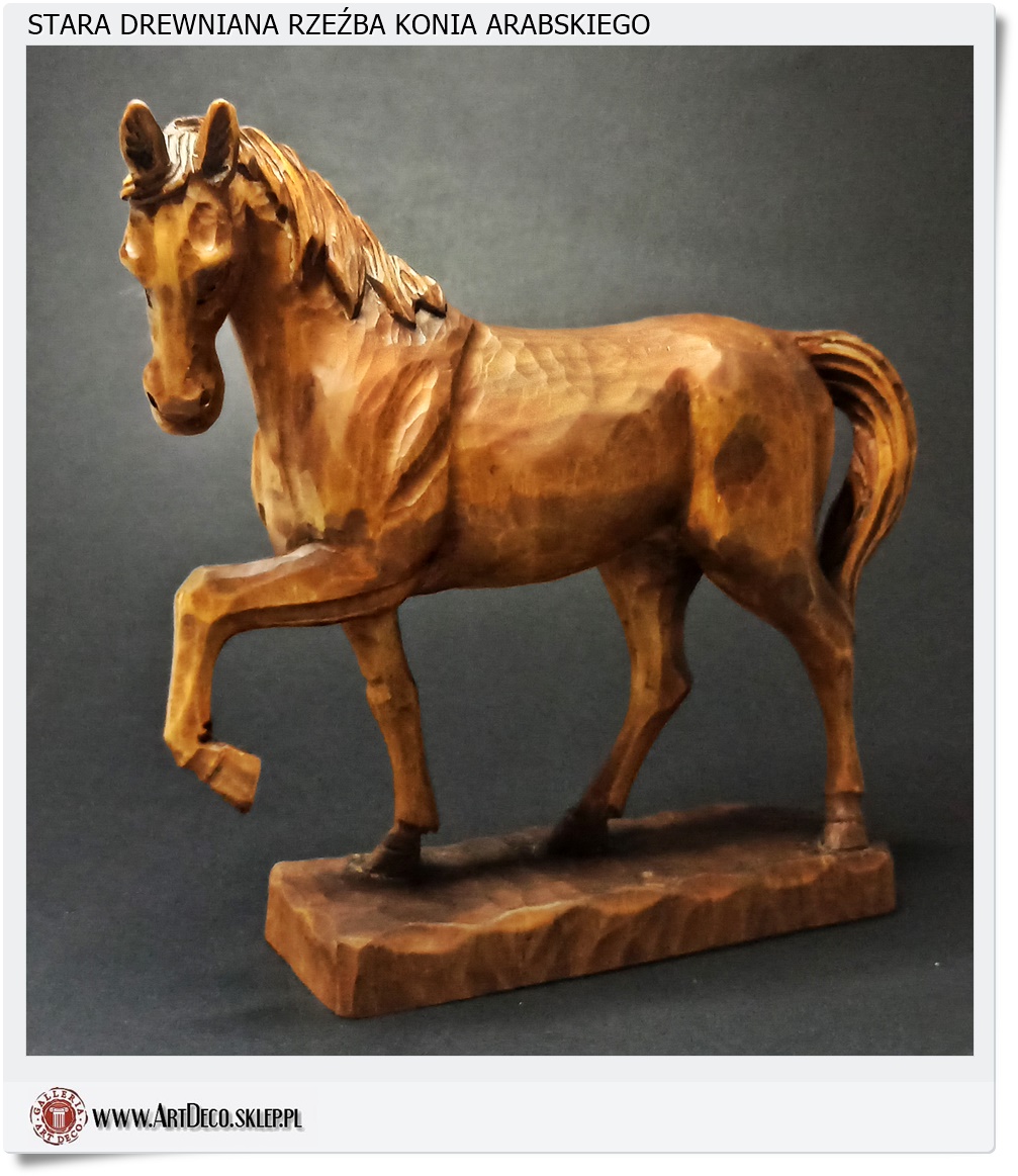  Duża drewniana figurka konia