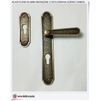 Klasyczne klamki do drzwi z zamkiem