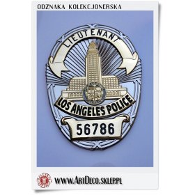 USA Police Los Angeles Odznaka LIEUTENANT - Porucznik