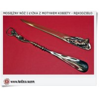 Ozdobny nóż do litów Akt leżąca kobieta