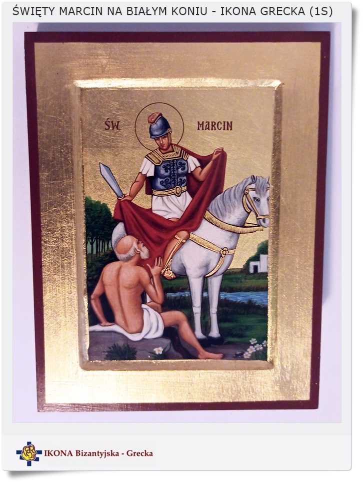  Ikona Bizantyjska Świety Marcin