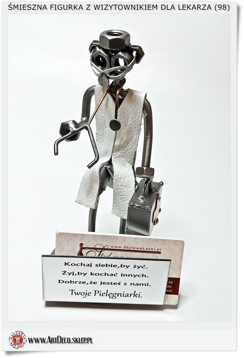  Metalowa figurka na prezent dla lekarza