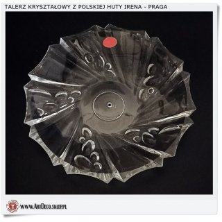 Polski talerz kryształowy Praga
