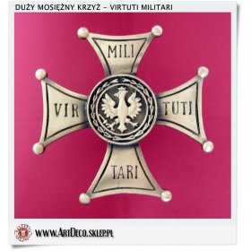 Krzyż Virtuti Militari - Jaki Duży mosiężny - zawieszka emblemat