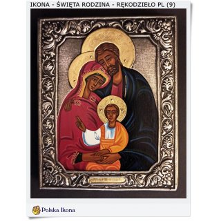 Kup ikonę malowaną Święta Rodzina w koszulce na prezent 20 x16 cm (9)