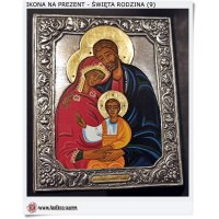 Kup ikonę malowaną Święta Rodzina w koszulce na prezent 20 x15 cm (9)