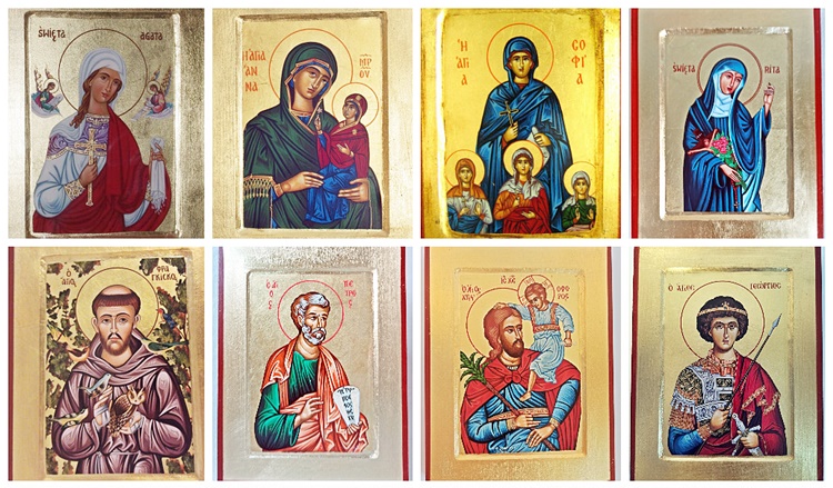 Zobacz ikony Greckie patronów i świętych