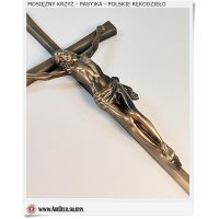 Krzyż pasyjka z mosiądzu 