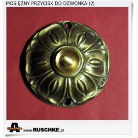 Ładny przycisk retro do dzwonka mosiężny - Polski producent (2)