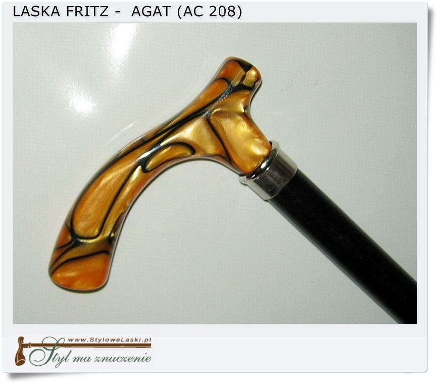  Laska w kolorze kamienia AGAT z uchwytem Fritz Akryl (AC 208)