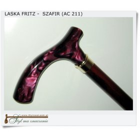 Laska w kolorze kamienia SZAFIR z uchwytem Fritz Akryl (AC 211)