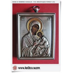 Srebrna ikona Matka Boża Nieustającej Pomocy
