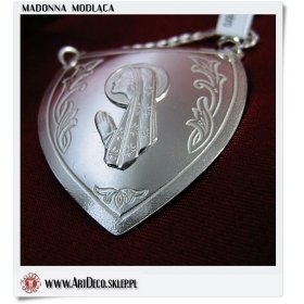Madonna modląca Srebrny ryngraf - medalik 