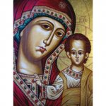 Matka Boska Kazanska ikona Grecka bizantyjska (1S)