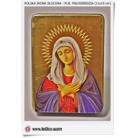 Matka Boska Miłosierdzia - Umilenije Polska ikona złocona 