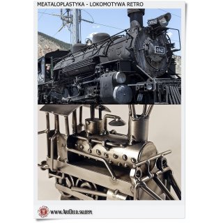 Metaloplastyka figurka lokomotywy 