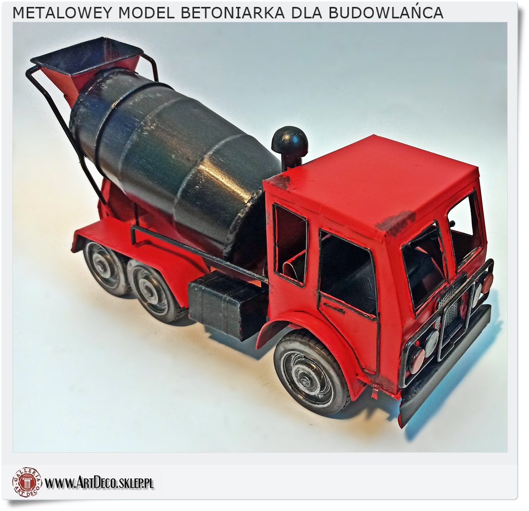 Metalowy model BETONIARKA na prezent dla Budowlańca