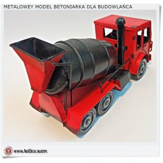 Metalowy model BETONIARKA na prezent dla Budowlańca