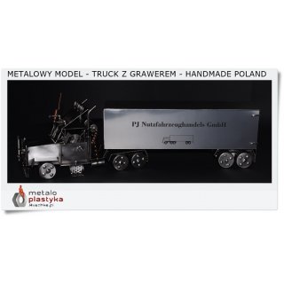 Metalowy model Ciężarówki z grawerem - 1 stronna Reklama firmy