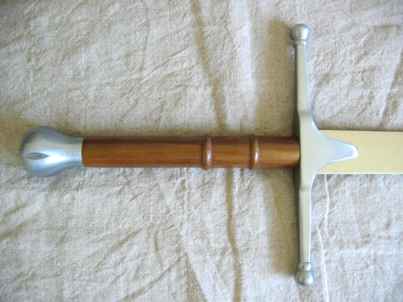  Miecz rycerza długi i ciężki bojowy obureczny