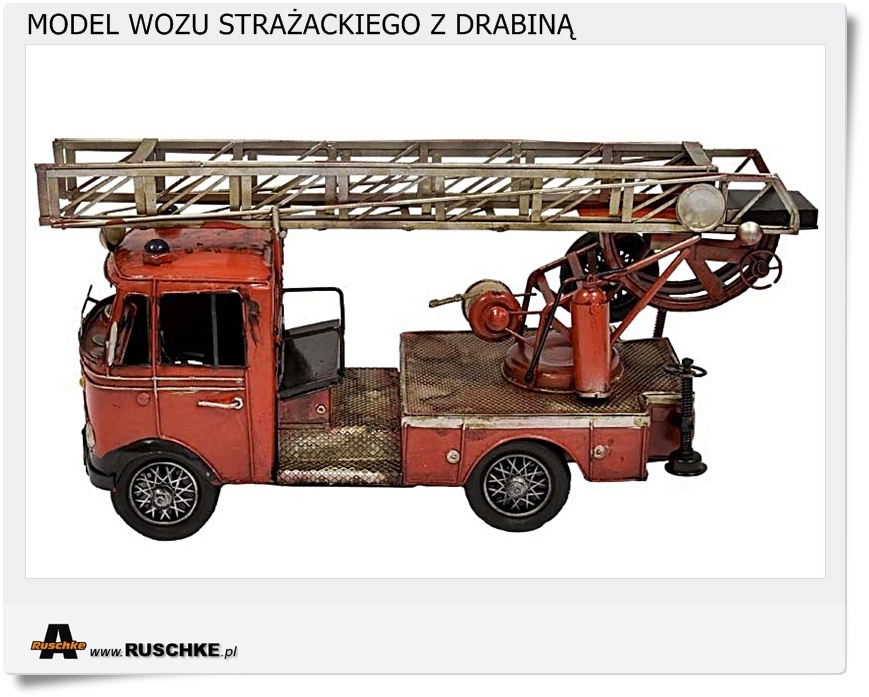  Model Straży pożarnej z drabiną - Lata 80 Prezent dla strażaka 