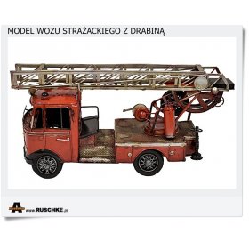 Model Straży pożarnej z drabiną - Lata 80 Prezent dla strażaka 
