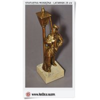 Mosiężna statuetka Latarnik dla elektryka lub gazownika