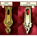 Mosiężna stylowa klamka do drzwi wejściowych (Gerda, GAM, LOB, YALE, YETI )
