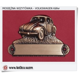 Mosiężna wizytówka - Reklama firmy Volkswagen Käfer