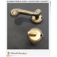 Klamka perła duża z klasyczną blokadą