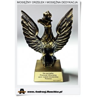 Mosiężna statuetka orła 