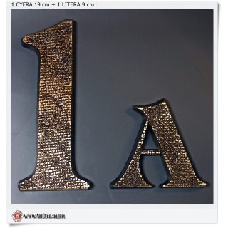Mosiężne Litery i cyfry 