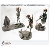 Różne wzory metalowych figurek