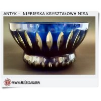 Niebieska kryształowa misa