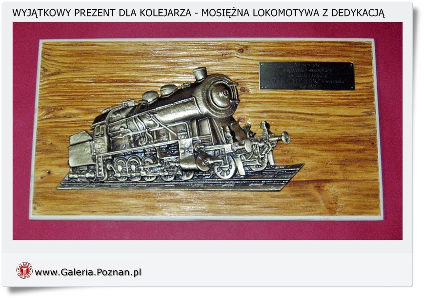  Niepowtarzalny prezent Mosiężna lokomotywa z grawerem od PKP dla kolegi