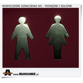 Nowoczesne oznaczenia WC toaleta Mosiężne solidne