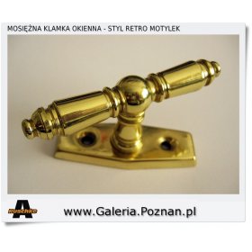 Mosiężna klamka do okna