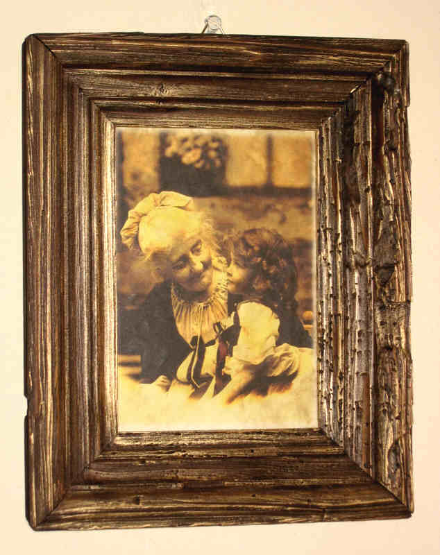  obraz w 100 letniej ramie Babcia z Wnusią